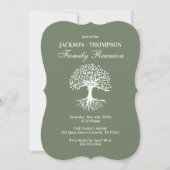 Family Reunion green Invitation Kaart (Voorkant)