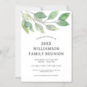 Family Reunion Green Magnetic Invitation Kaart Magnetische Uitnodiging (Voorkant)