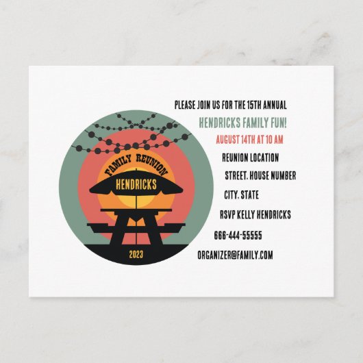 Family Reunion Invitation Briefkaart (Voorkant)