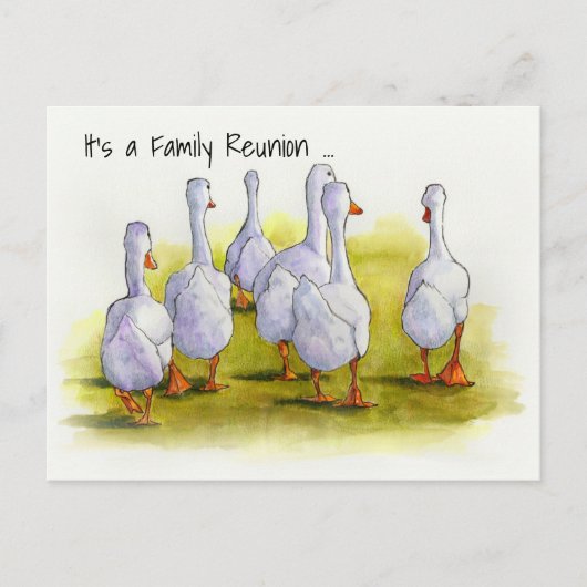 Family Reunion Invitation, Gese Group, Waterverf Briefkaart (Voorkant)
