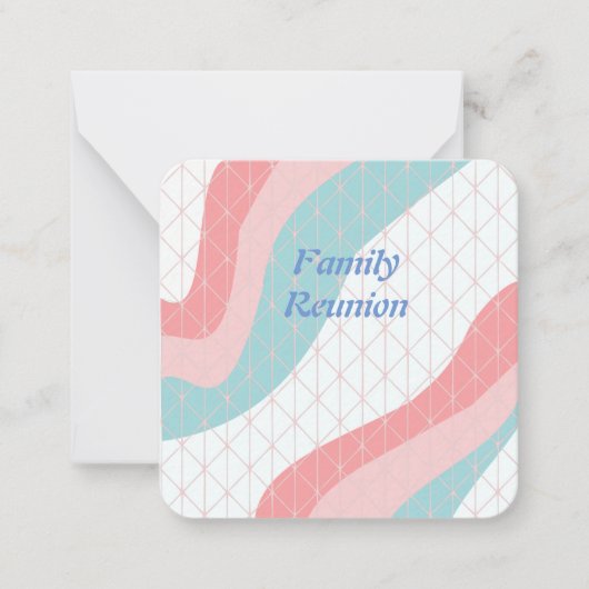 Family Reunion Invitation Notecard Notitiekaartje (Voorkant)