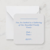 Family Reunion Invitation Notecard Notitiekaartje (Achterkant)