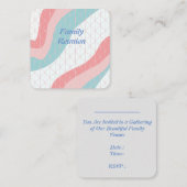 Family Reunion Invitation Notecard Notitiekaartje (Voorkant / Achterkant)