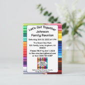 Family Reunion Invitation Postcard Briefkaart (Staand voorkant)