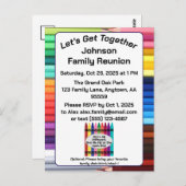 Family Reunion Invitation Postcard Briefkaart (Voorkant / Achterkant)