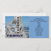 Family Reunion Invitations Ocean strand Blue Waves (Voorkant)