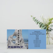 Family Reunion Invitations Ocean strand Blue Waves (Staand voorkant)