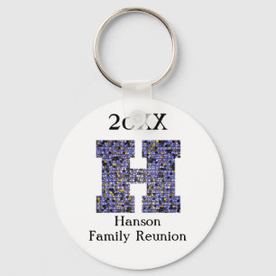 Family Reunion Keepomwille Letter H Mosaic Monogra Sleutelhanger
