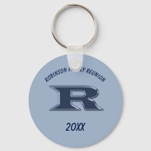 Family Reunion Keepomwille Letter R Monogram Initi Sleutelhanger