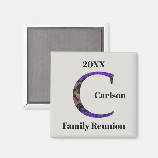 Family Reunion Keepomwille Marked Letter C Monogra Magneet (Voorkant / Achterkant)