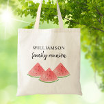 Family Reunion Keepomwille Tote Bag<br><div class="desc">Dit familiereünie Tas is gedecoreerd met waterverf zomersmeloenen. Eenvoudig aan te passen. Gebruik het Hulpmiddel van het Ontwerp om de tekstgrootte,  de stijl,  of de kleur te veranderen. Als we ons kunstwerk creëer,  vind je dit exacte afbeelding niet van andere ontwerpers. Oorspronkelijke Waterverf © Michele Davies.</div>