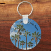 Family Reunion Keepslag Palm Trees en Blue Sky Sleutelhanger (Voorkant)