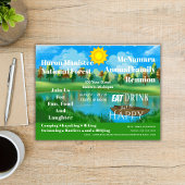 Family Reunion Lake Camp Invitation Briefkaart