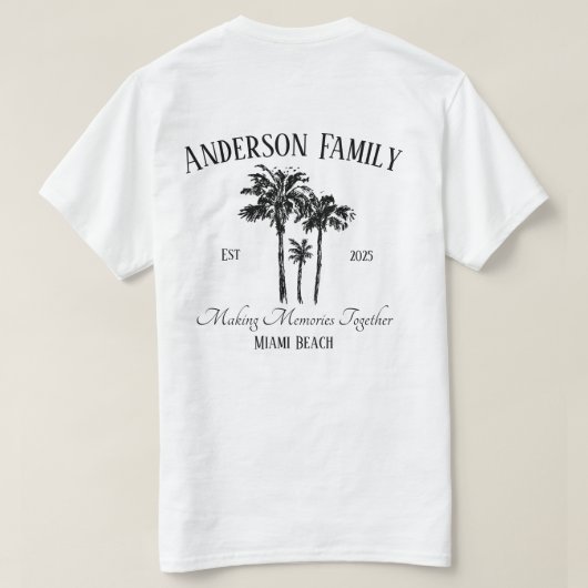 Family Reunion matching summer vacation T-Shirt (Design achterkant)