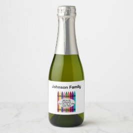 Family Reunion Mini Sparkling Wine Bottle Labels Sparkling Wijnetiket