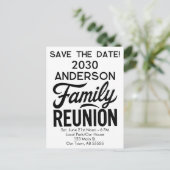 Family Reunion Modern Minimalist Preaddressed Save Feestdagenkaart (Staand voorkant)