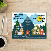 Family Reunion Mountain Camp Invitation Briefkaart