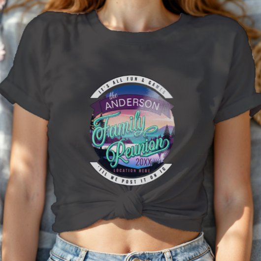 Family Reunion Mountain Lake Landscape Dk ID1126 T-shirt