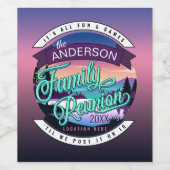 Family Reunion Mountain Lake Landscape Dk ID1126 Wijn Etiket (Enkel label)