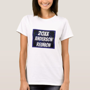 Family Reunion Navy Blue Abstract Keepomwille T-shirt