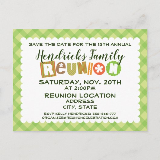 Family Reunion ontwerp Briefkaart (Voorkant)