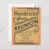 Family Reunion ontwerp Briefkaart (Voorkant / Achterkant)