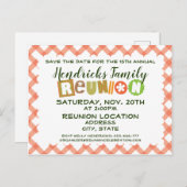 Family Reunion ontwerp Briefkaart (Voorkant / Achterkant)