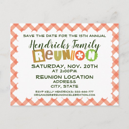 Family Reunion ontwerp Briefkaart (Voorkant)