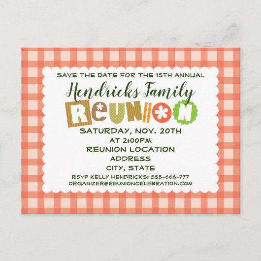 Family Reunion ontwerp Briefkaart (Voorkant)