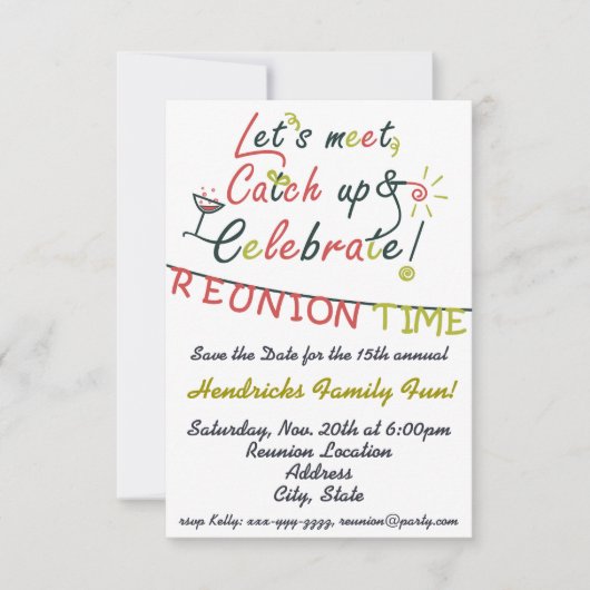 Family Reunion ontwerp Kaart (Voorkant)