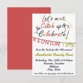 Family Reunion ontwerp Kaart (Voorkant / Achterkant)