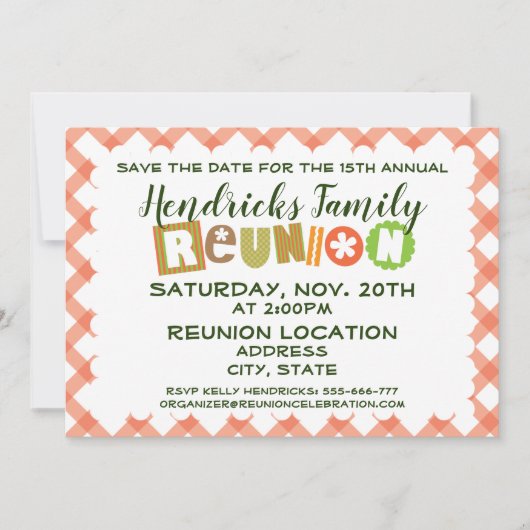 Family Reunion ontwerp Kaart (Voorkant)