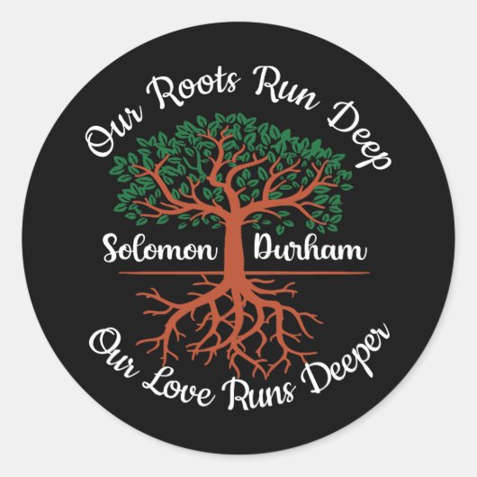 Family Reunion Our Roots Run Deep Salomon Ronde Sticker (Voorkant)