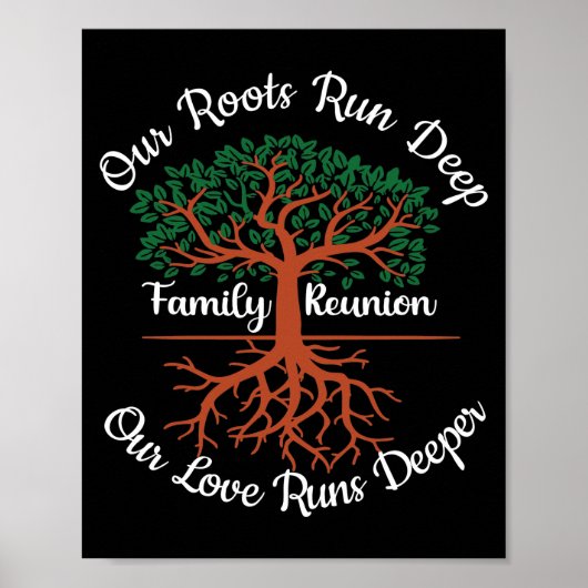 Family Reunion Our Roots Run Deep Tree Poster (Voorkant)