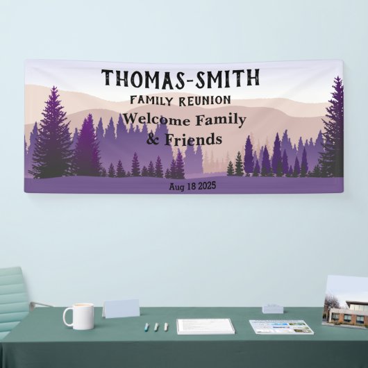 Family Reunion Paarse Mountain Scene Banner (Beurs)