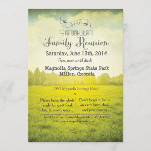 Family Reunion Park Invitation Kaart