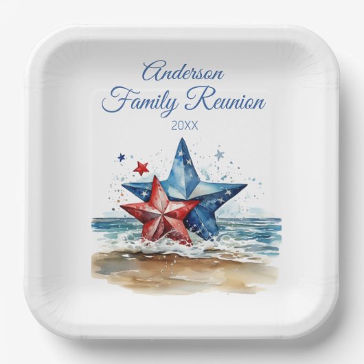 Family Reunion Party Invitation Papieren Bordje (Voorkant)