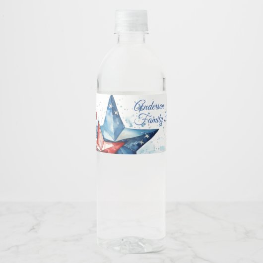 Family Reunion Party Invitation Waterfles Etiket (Voorkant)