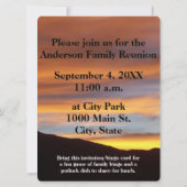 Family Reunion Photo Bingo Sunset Foto (Achterkant)