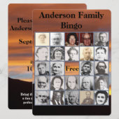 Family Reunion Photo Bingo Sunset Foto (Voorkant / Achterkant)