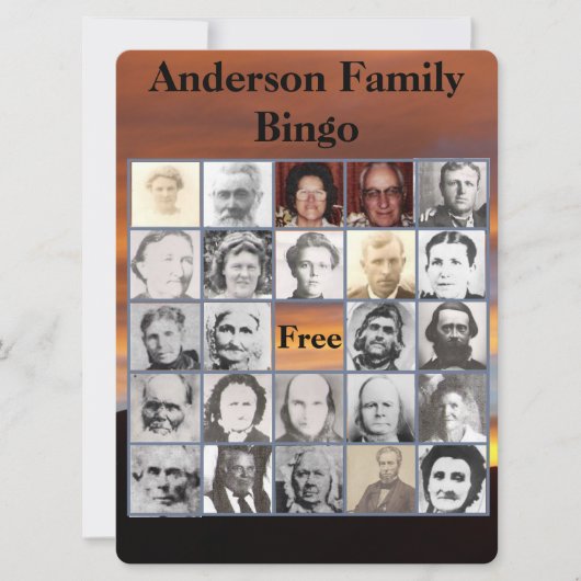 Family Reunion Photo Bingo Sunset Foto (Voorkant)