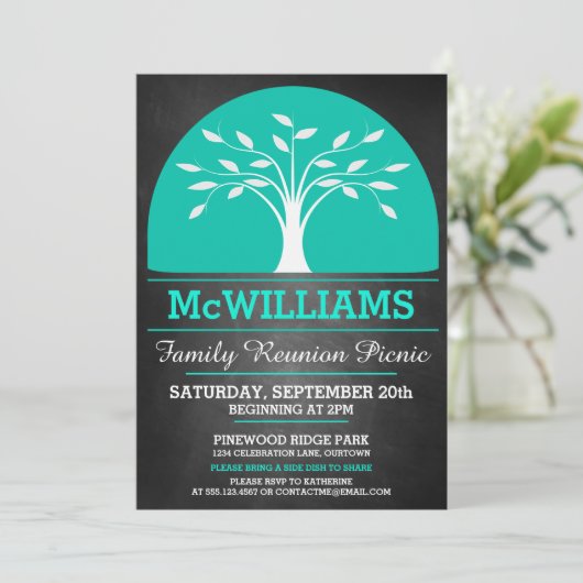 Family Reunion Picnic Kaart (Staand voorkant)