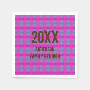Family Reunion Picnic Retro Hippie Neon Tie Dye Servet