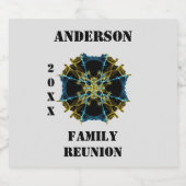 Family Reunion Picnic Space Celestial Kaleidoscope Bier Etiket (Enkel label)