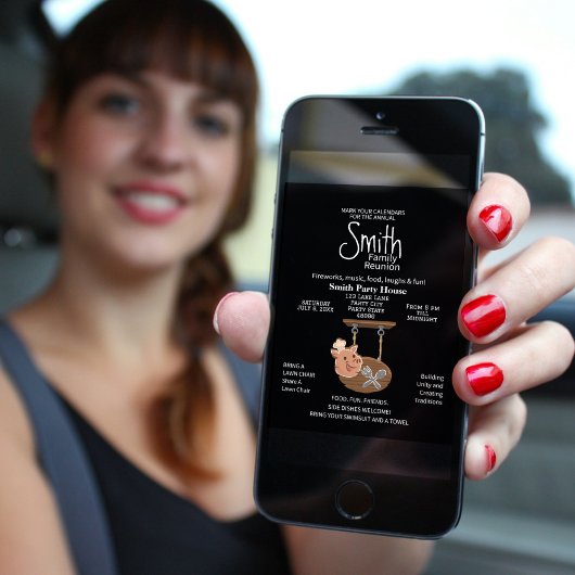 Family Reunion Pig Roast Invitation Kaart