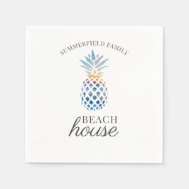 Family Reunion Pineapple Tropical Beach Custom Servet