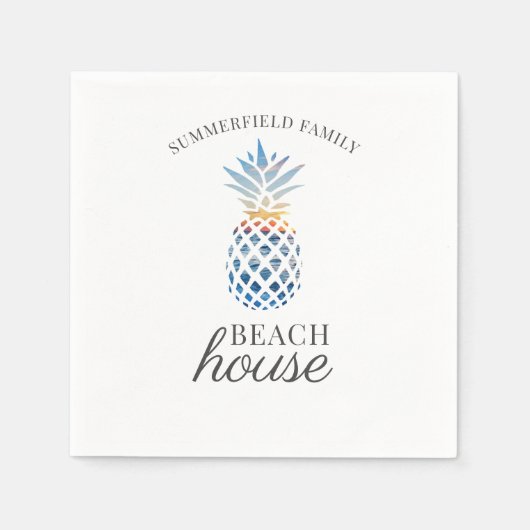 Family Reunion Pineapple Tropical Beach Custom Servet (Voorkant)