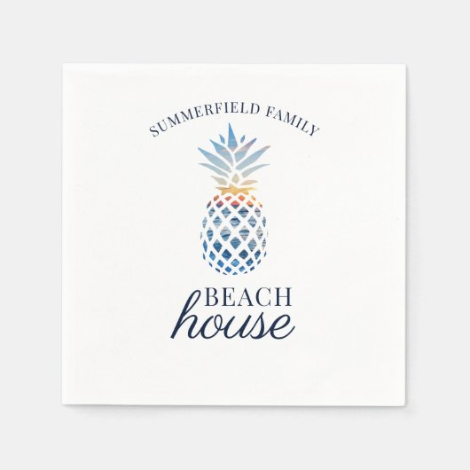 Family Reunion Pineapple Tropical Beach Custom Servet (Voorkant)