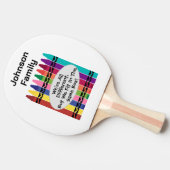 Family Reunion Ping Pong Paddle Tafeltennisbatje (Zijkant)