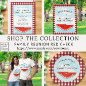 Family Reunion Red White Buffalo Check Kaart